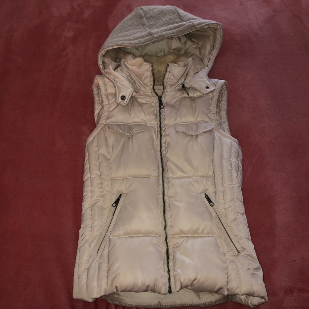 Zara Cream Hooded Vest